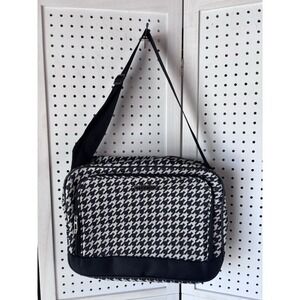Prodigy Houndtooth Black & White Messenger Laptop Bag Crossbody Shoulder‎ Bag